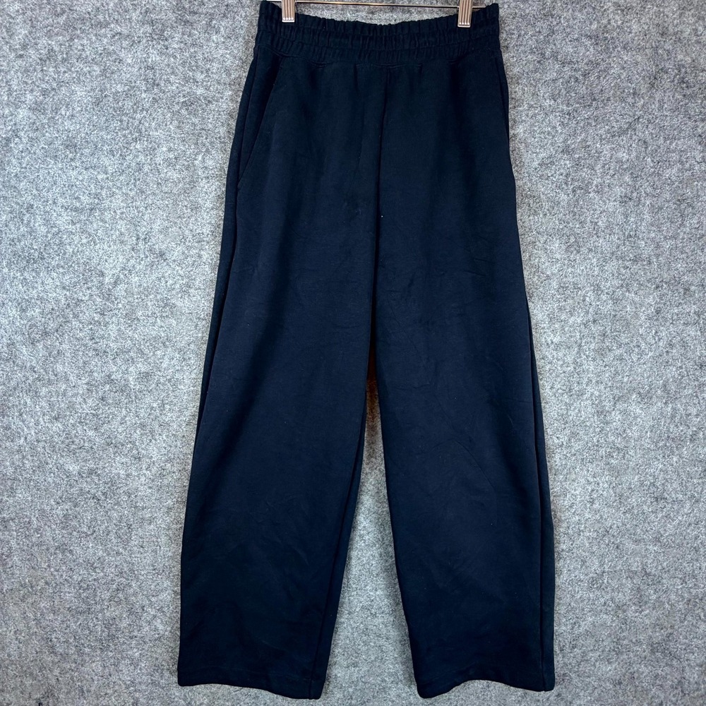 Uniqlo: C Sweatpants Womens XS Blue Cotton High Waist Streetwear Fleece Lined